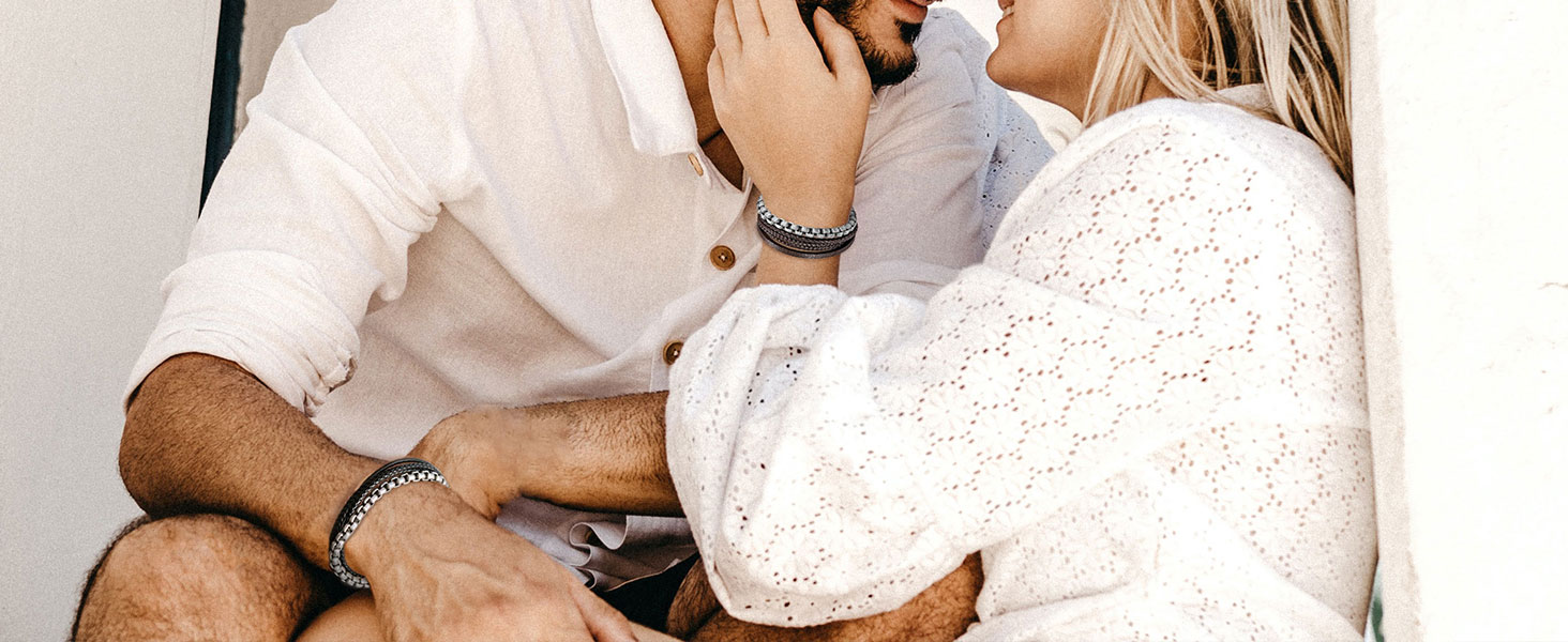 Чоловічий шкіряний браслет Murtoo з нержавіючої сталі: чорний та коричневий, магнітний замок 20 см