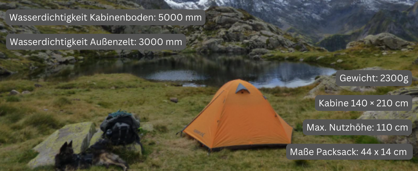 Намет двошаровий кемпінговий для 2 осіб Ultraleicht 2300г Trekking