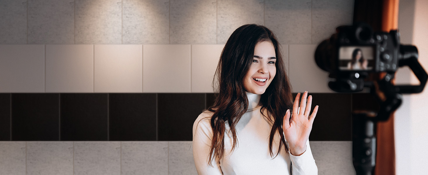 Акустичні панелі TONOR самоклеючі, 18 шт, квадратні 30x30x0,9 см, звукопоглинаючі плити зі щільного поліестеру для стін, стелі та дверей, білі