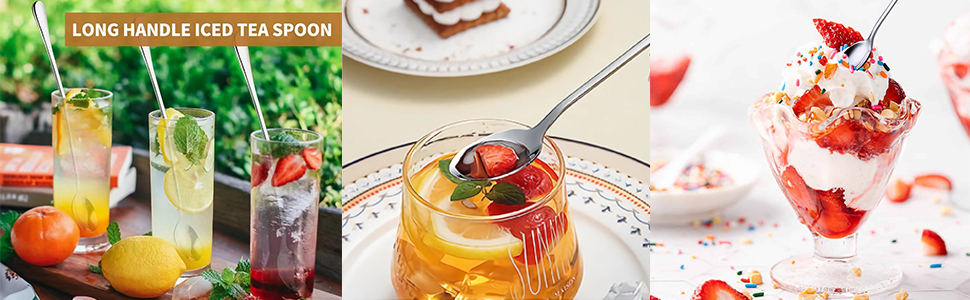 Набір ложок DoubleS Lange Latte Macchiato: 6 шт. з нержавіючої сталі для кави, чаю, коктейлів та десертів