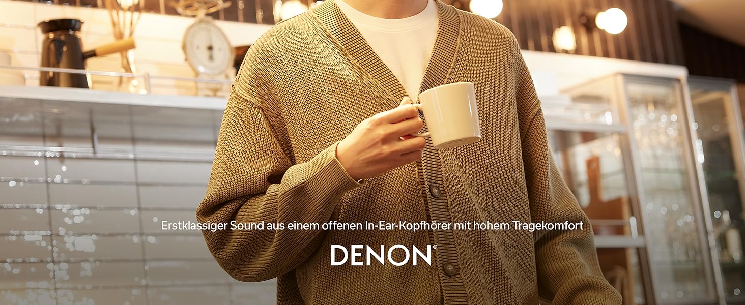 Бездротові навушники Denon AH-C500W - білі, Bluetooth, з мікрофоном, водостійкі