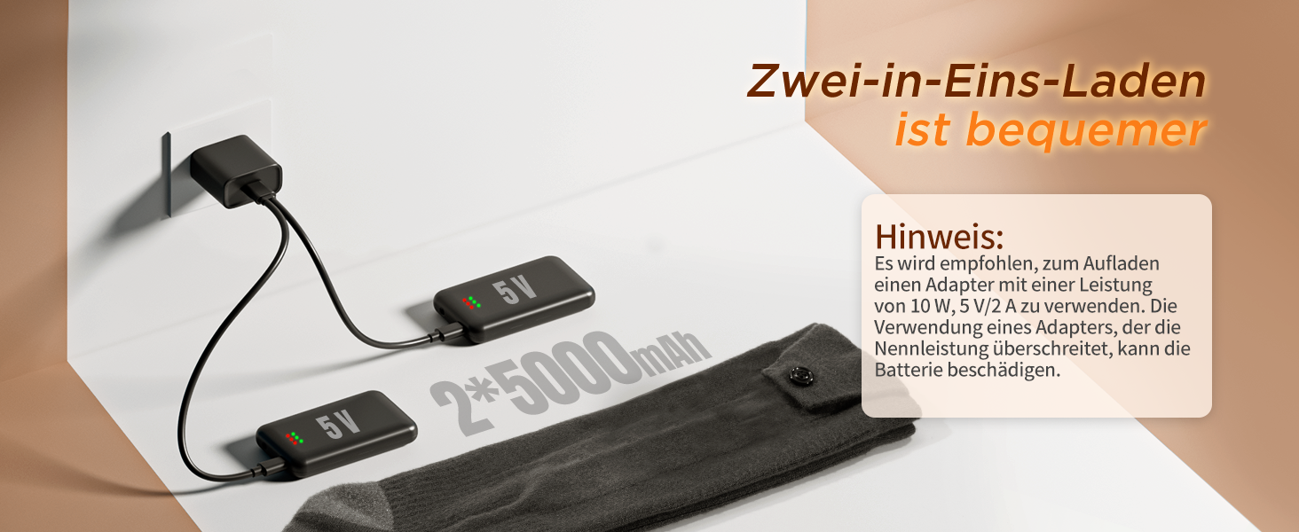 Гріючі шкарпетки 2026 Upgraded, 5000mAh*2, 3 режими нагріву, 360° нагрів, чорні, для жінок та чоловіків, для катання на лижах, полювання, походів