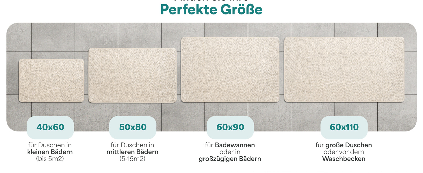 Гігроскопічний килимок для ванної кімнати Beige, протиковзкий та придатний для прання, 40x60 см, бежевий