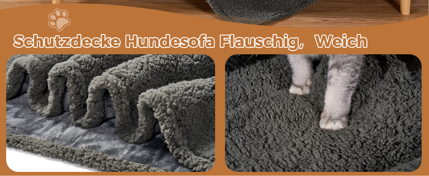 Водонепроникний коврик для собак, миючий, 120 x 100 см, двосторонній, для собак та котів середніх та великих порід, захист дивану та ліжка, м'який Sherpa Fleece та фланель, сірий L (120 x 100 см)