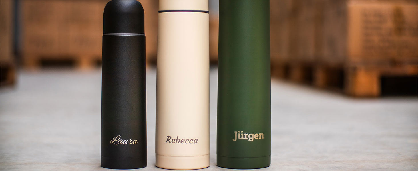 Термос Milu: ізольована фляга з нержавіючої сталі, 100% без витоку, подвійна ізоляція (оливковий, 1000 мл)