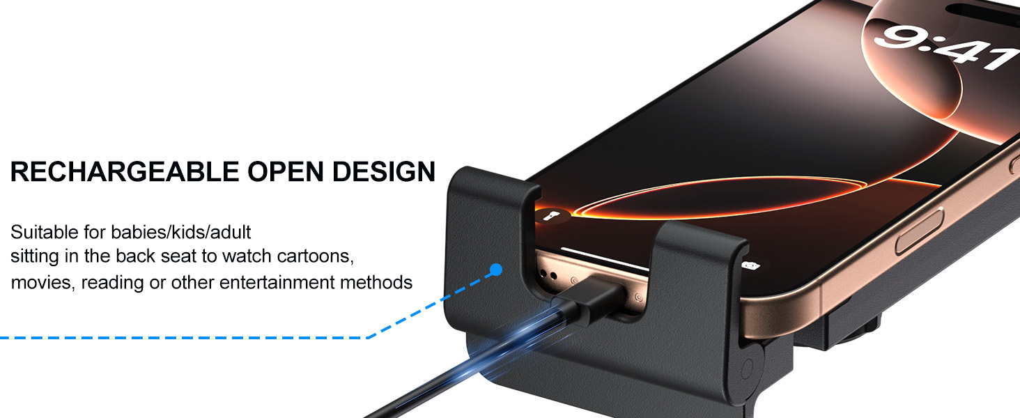 Тримач для планшета в авто PLDHPRO: кріплення на підголівник, сумісний з iPad, Samsung, Android, FireHD, 5.1'-15.6'