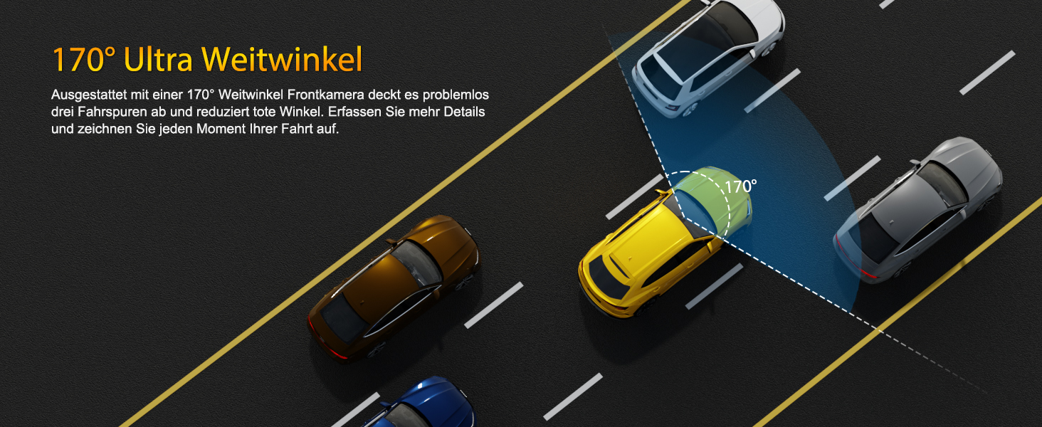 Відеореєстратор Auto Dashcam 4K WiFi 360° з CPL, 64GB SD, IPS Mini камера з Super Night Vision, WDR, 170° та G-Sensor