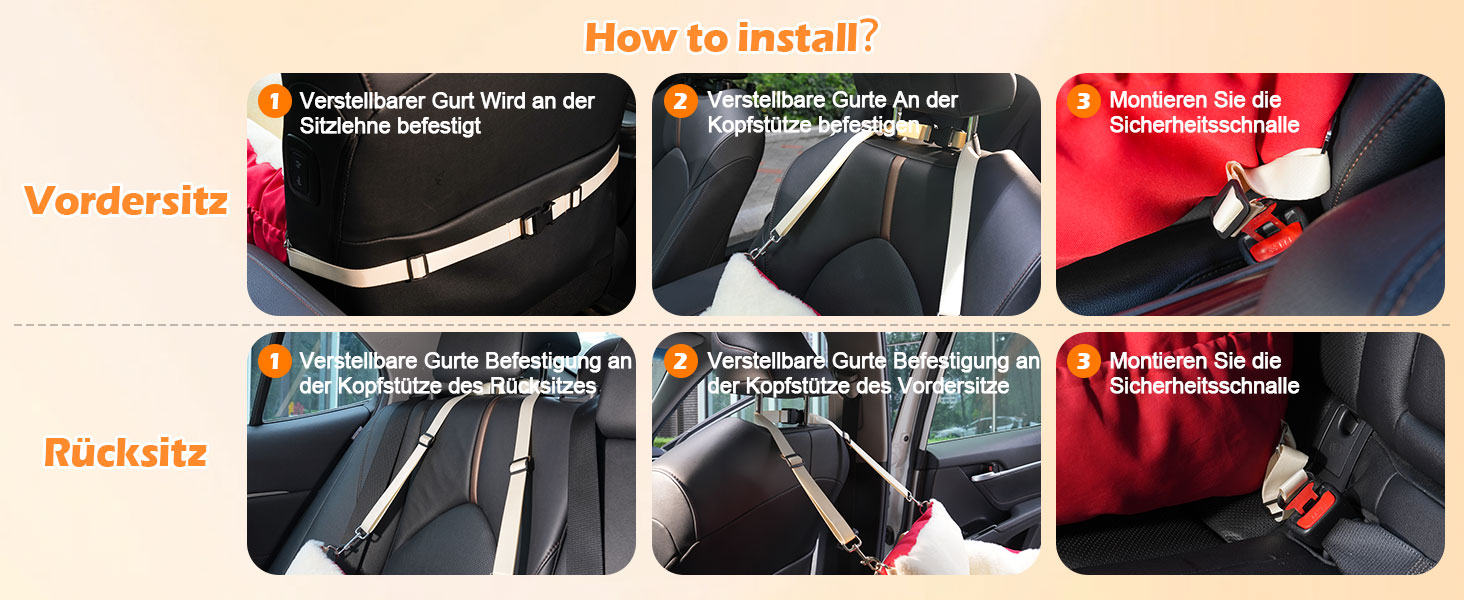 Автокрісло для собак 3-в-1 – переносна лежанка для маленьких собак, з м'яким матрацом, для переднього або заднього сидіння, внутрішнє та зовнішнє використання (червоний)