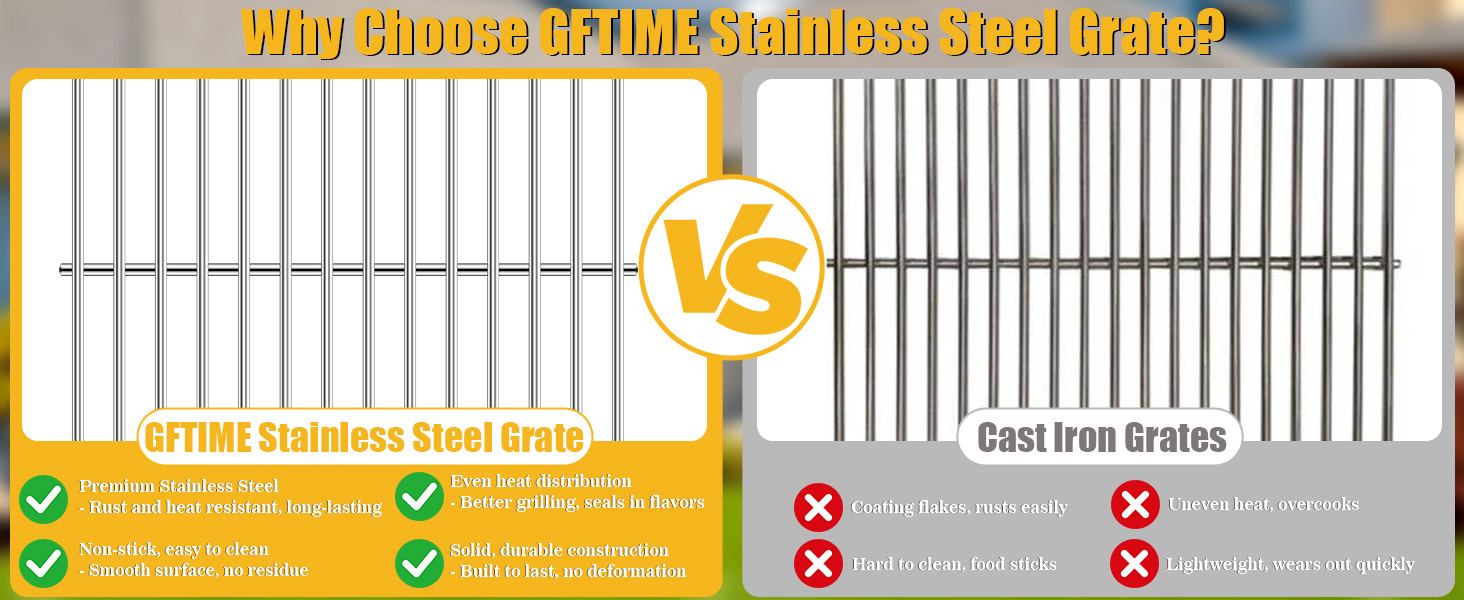 Решітка для гриля Weber Genesis E-310/320/330, S-310/320/330 (2007-2016) GFTIME, не підходить для Genesis II/LX, 2 шт.