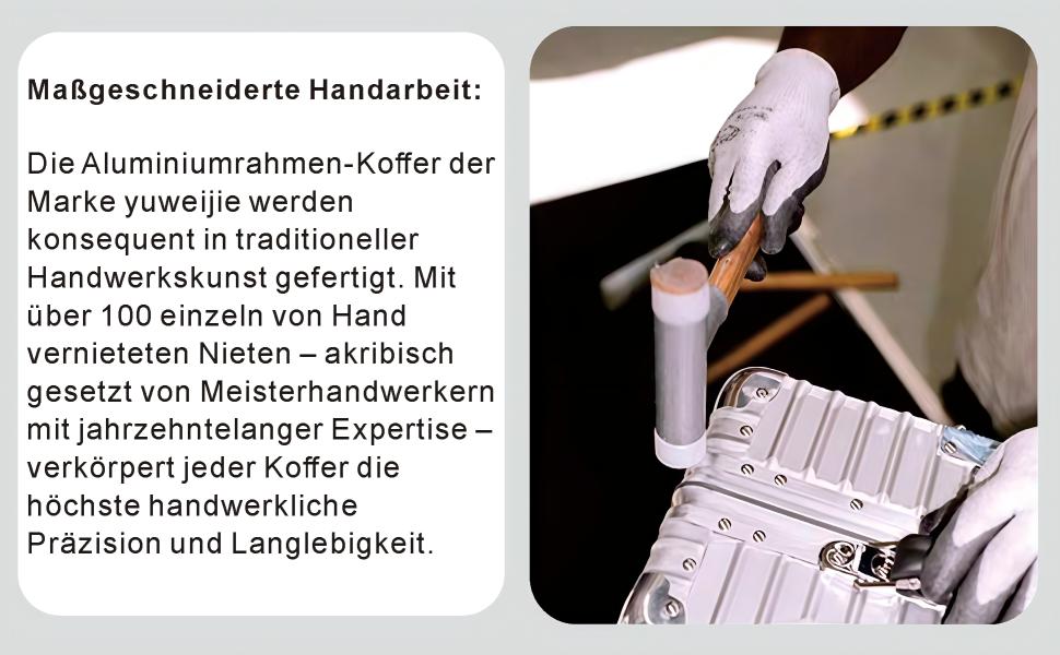 Чемодан ручної об'єм 55 см з алюмінієвим каркасом та полікарбонатом Yuweijie, 35L, 4 колеса, TSA-замок, срібний