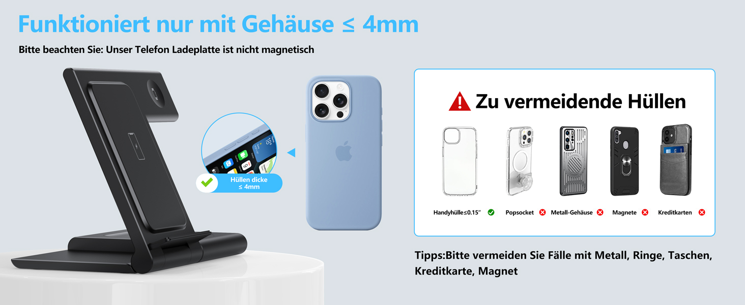 Зарядна станція 3-в-1 для Apple Watch та iPhone (17/16/15/14/13/12/11 Pro/Max/Plus), Apple Watch Ultra (3/11/10/9/8/7/6/SE 3), AirPods (4/3/2/Pro 3) - Чорна