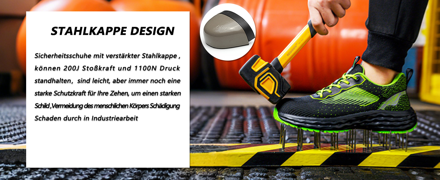 Черевики безпеки ISOOUS для чоловіків та жінок. Легкі, дихаючі, з металевим капаком, антиковзаючі, зручні. Розмір 43 EU, блакитні.