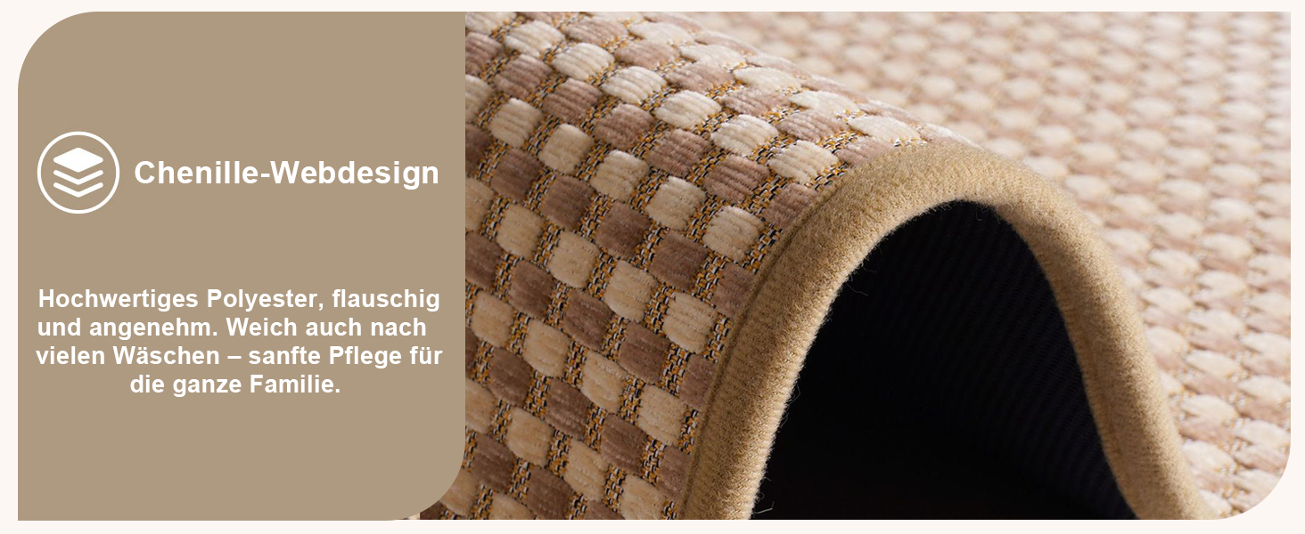 Килимок для ванної кімнати Badteppich Chenille, протиковзкий та вологопоглинаючий, 50 x 150 см, коричневий