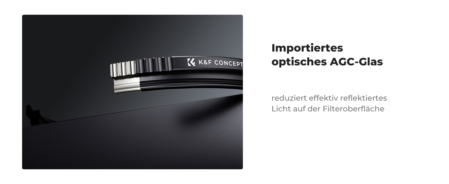 Фільтр K&F Concept з кришкою для об'єктива, серветкою для очищення, захисним фільтром з оптичного скла з 18-шаровим нанопокриттям (Nano Klear) (55mm, Black Mist 1/8)