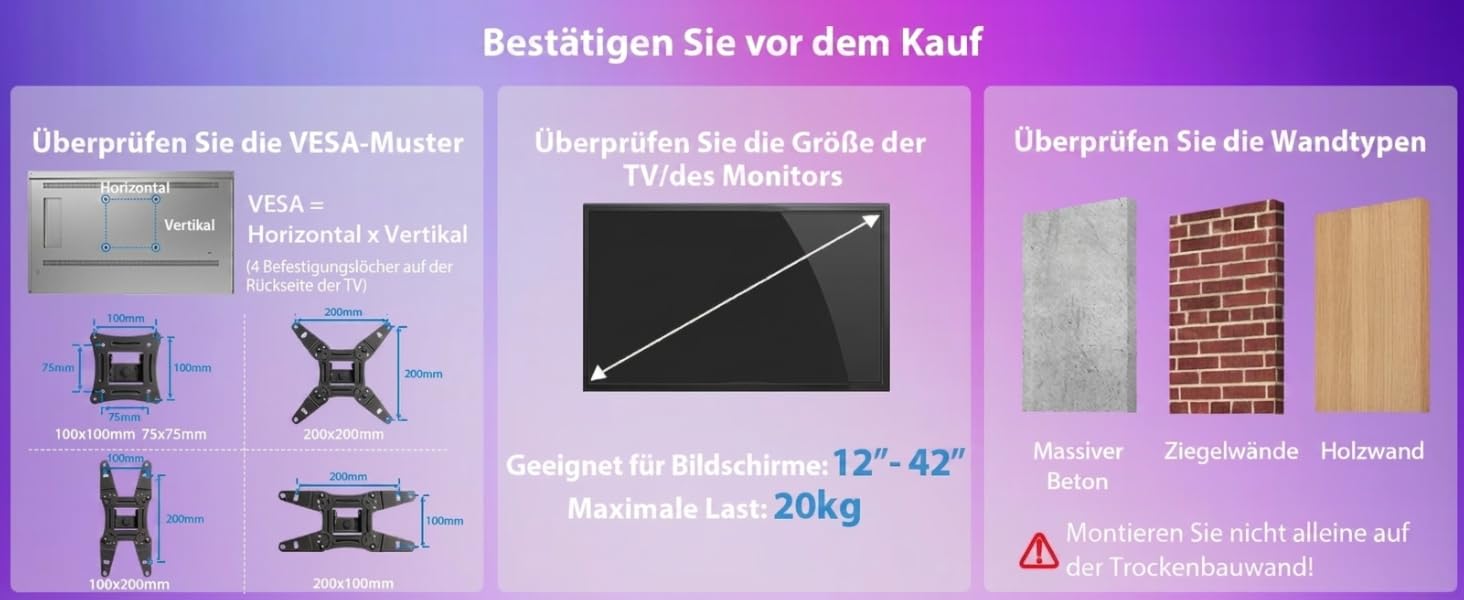 Кронштейн для телевізора PERLESMITH поворотний настінний з LED підсвіткою для Echo Show 21/15, 12-42 дюйми, до 20 кг, VESA 200x200 мм, з синхронізацією з музикою