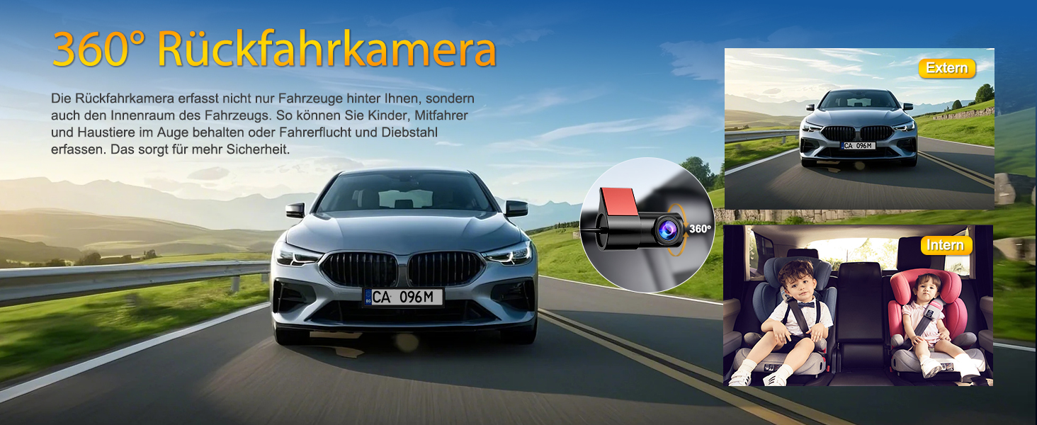 Відеореєстратор Auto Dashcam 4K WiFi з SD 64GB, 360° обертання, CPL, Super Night Vision, WDR, 170° та G-Sensor