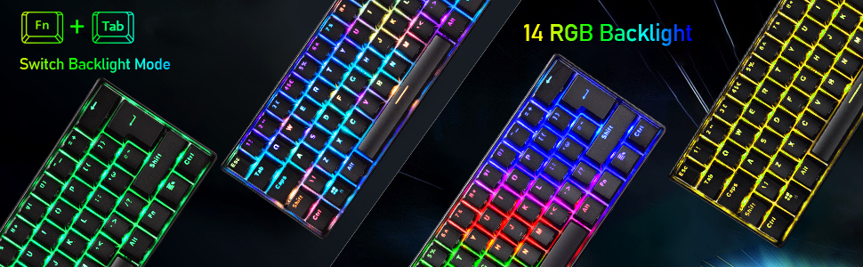 Ігровий комплект клавіатури та миші MK21: RGB механічна клавіатура 60% (62 клавіші), миша 6400 DPI, килимок для миші, сумісний з PS4, Xbox, PC, чорний/Blue Switch Black