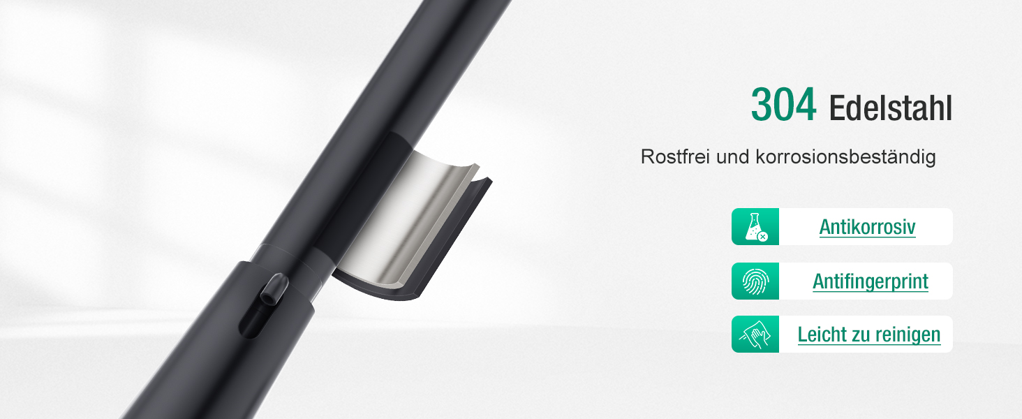 Кран кухонний CREA Wasserfall висувний з дозатором мила, нержавіюча сталь, 360° оберт, 4 режими, матовий чорний