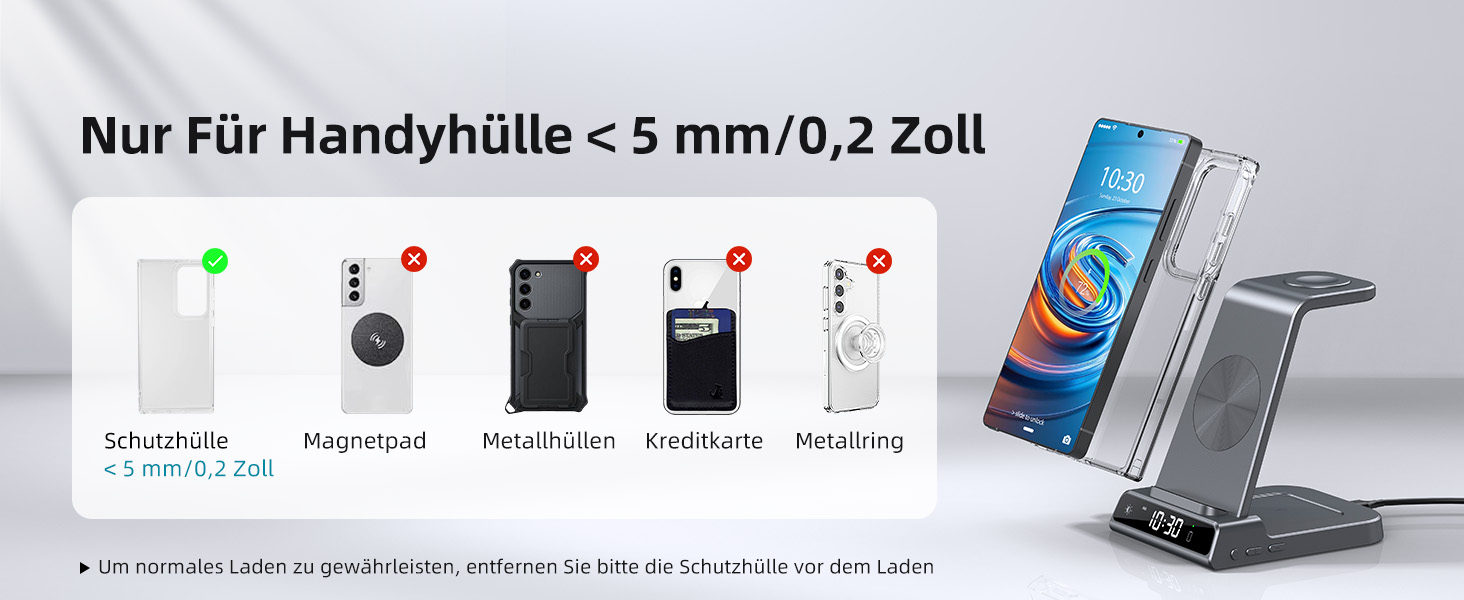 Бездротовий зарядний пристрій для Samsung Galaxy S25 Ultra, S24, Z Fold 6, Z Flip 6, Watch Ultra/8/7/6, Buds - чорний