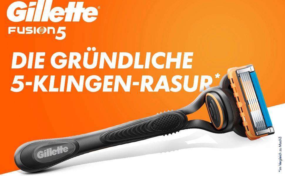 Смінні касети для бритви Gillette Fusion 5 для чоловіків, 5 лез, чорні, 4 шт в упаковці