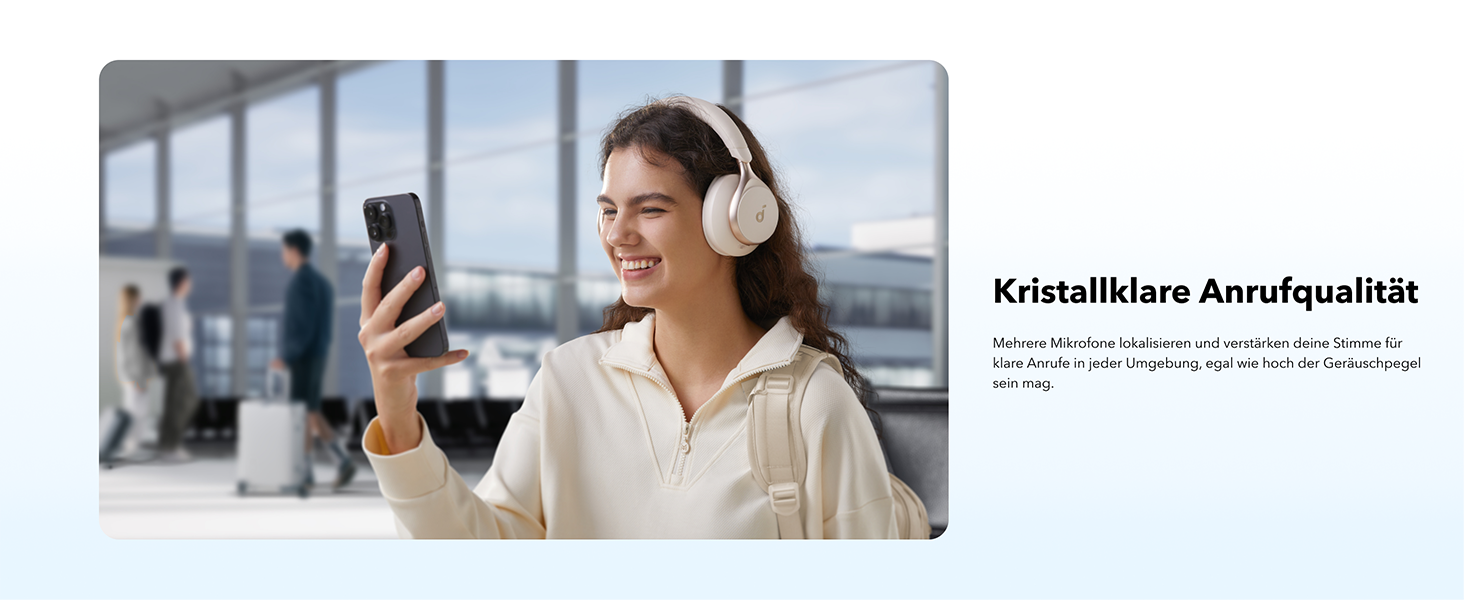 Soundcore Space One: Бездротові навушники Over-Ear Bluetooth з активним шумозаглушенням, 40 годин роботи, Hi-Res Audio, Bluetooth 5.3 (Кофе з молоком)