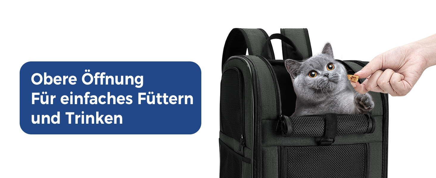 Рюкзак для собак та котів Apollo Walker - зручний та дихаючий, для малих тварин (2-15 кг), чорний