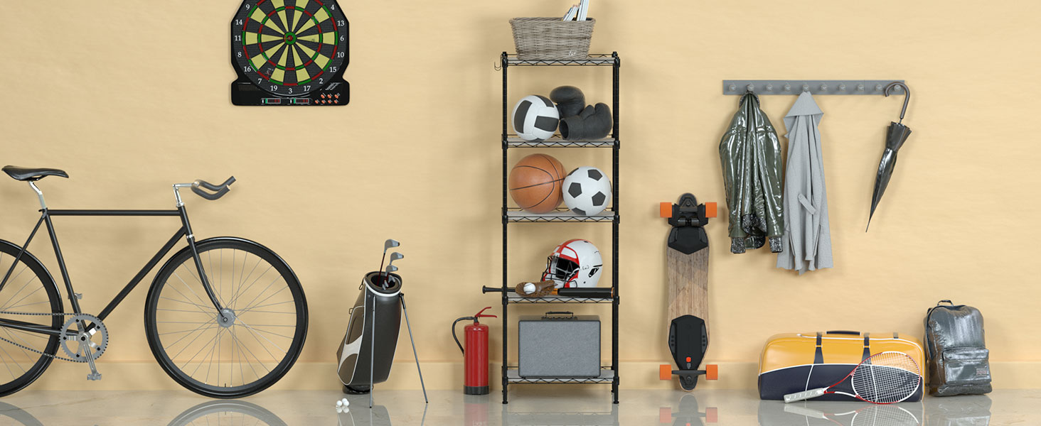 WORKPRO Regal für Wohnzimmer, Lagerregal aus Metall