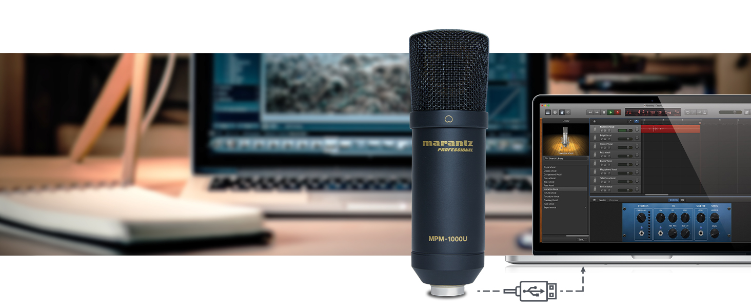 Marantz Professional MPM-1000U: USB мікрофон з великою мембраною та нирковою характеристикою для подкастів, студії та геймінгу