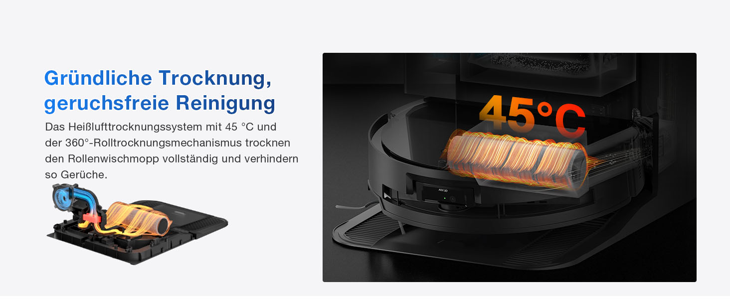 Робот-пилосос ECOVACS DEEBOT T80 Omni з функцією миття підлоги, 18000 Па, OZMO Roller, автоматичне миття мопів, ZeroTangle 3.0, миття гарячою водою (40-75°C), білий