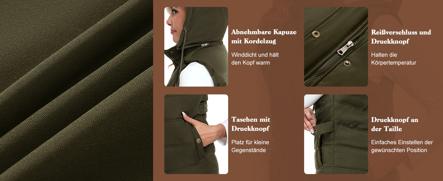 Жіноча жилетка Tuopuda з капюшоном, стеганий фліс, утеплена флісом, тепла зимова куртка без рукавів, термо жилетка, комір-стійка, жилетка з капюшоном, блискавка, осінь/зима, чорний колір, розмір L