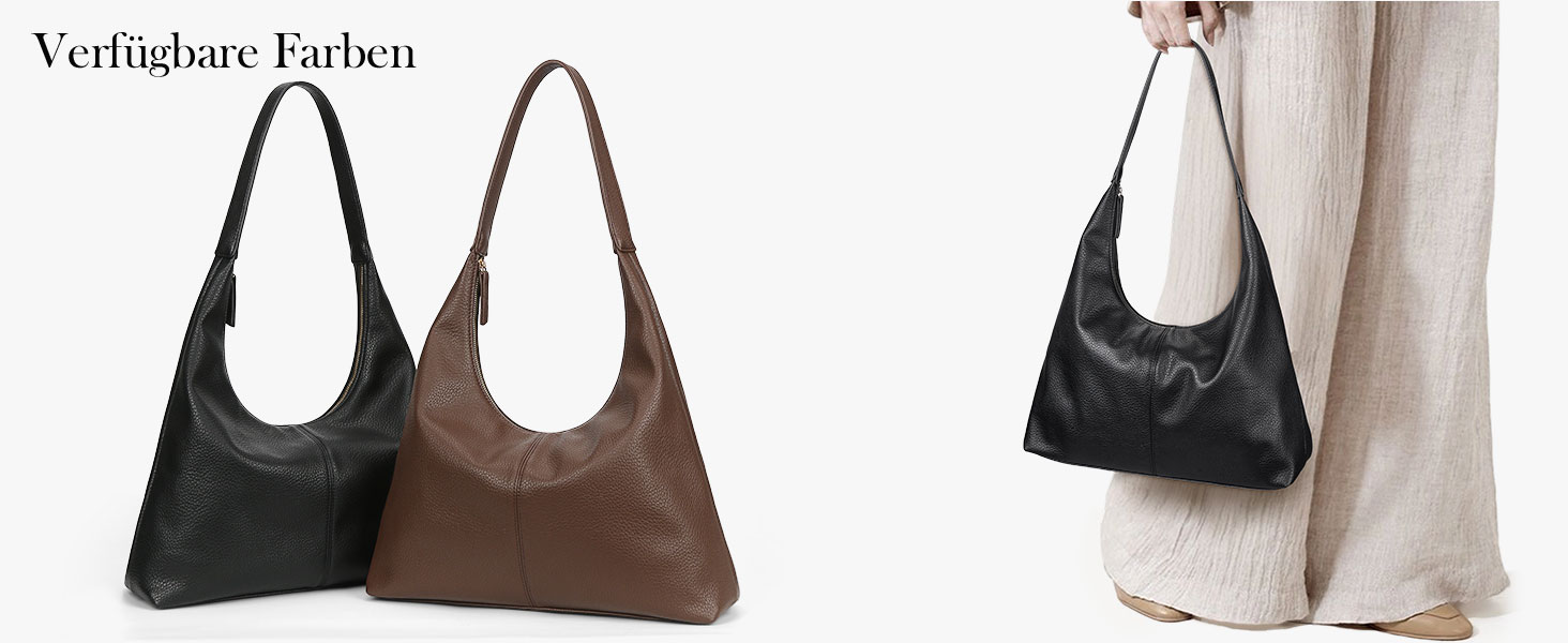 Сумка GSenhui Hobo з м'якої шкіри: вінтажна жіноча сумка-тоут на плече, однотонна, колір кава