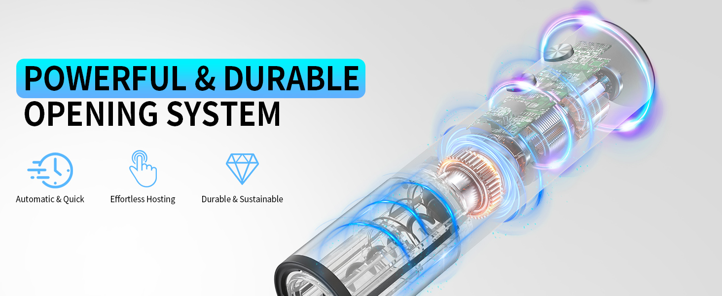 Електричний відкривачка вин CIRCLE JOY 6-в-1 з зарядною станцією, набір з нержавіючої сталі, з різаком фольги та вакуумними закривачами