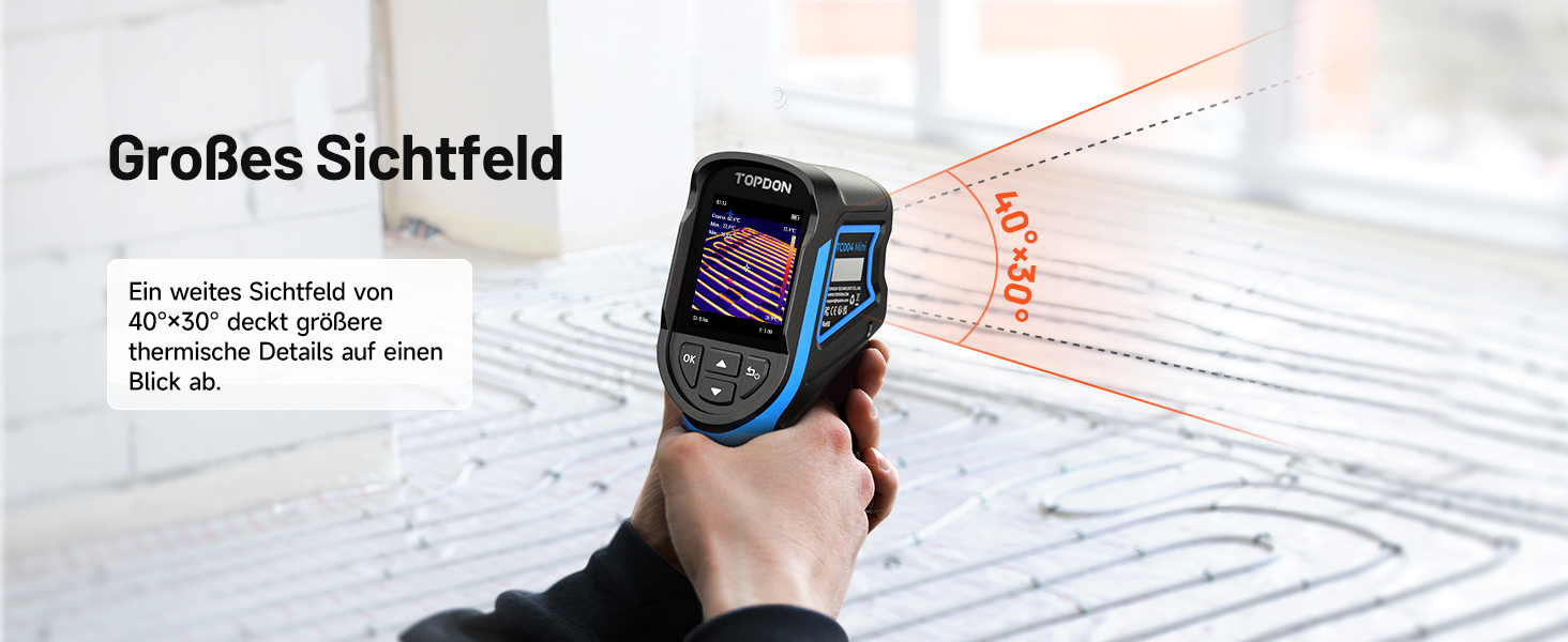 Тепловізор TOPDON TC004 Mini: 240x240 IR, до 15 годин роботи, -20°C до 450°C, 25Hz. Ідеально для діагностики будівель, виявлення витоків, HVAC