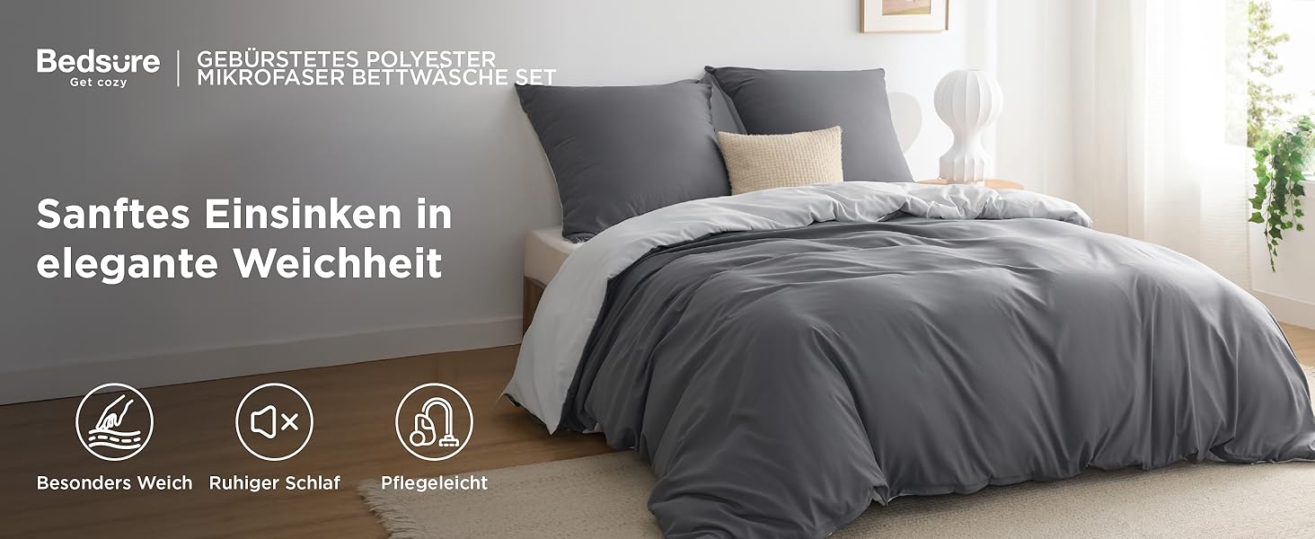 Комплект постільної білизни BEDSURE 135x200 см, 4-х частинний, зелений (2 наволочки 80x80 см, 2 простирадла 135x200 см), мікрофібра, поліестер, ÖKO-TEX