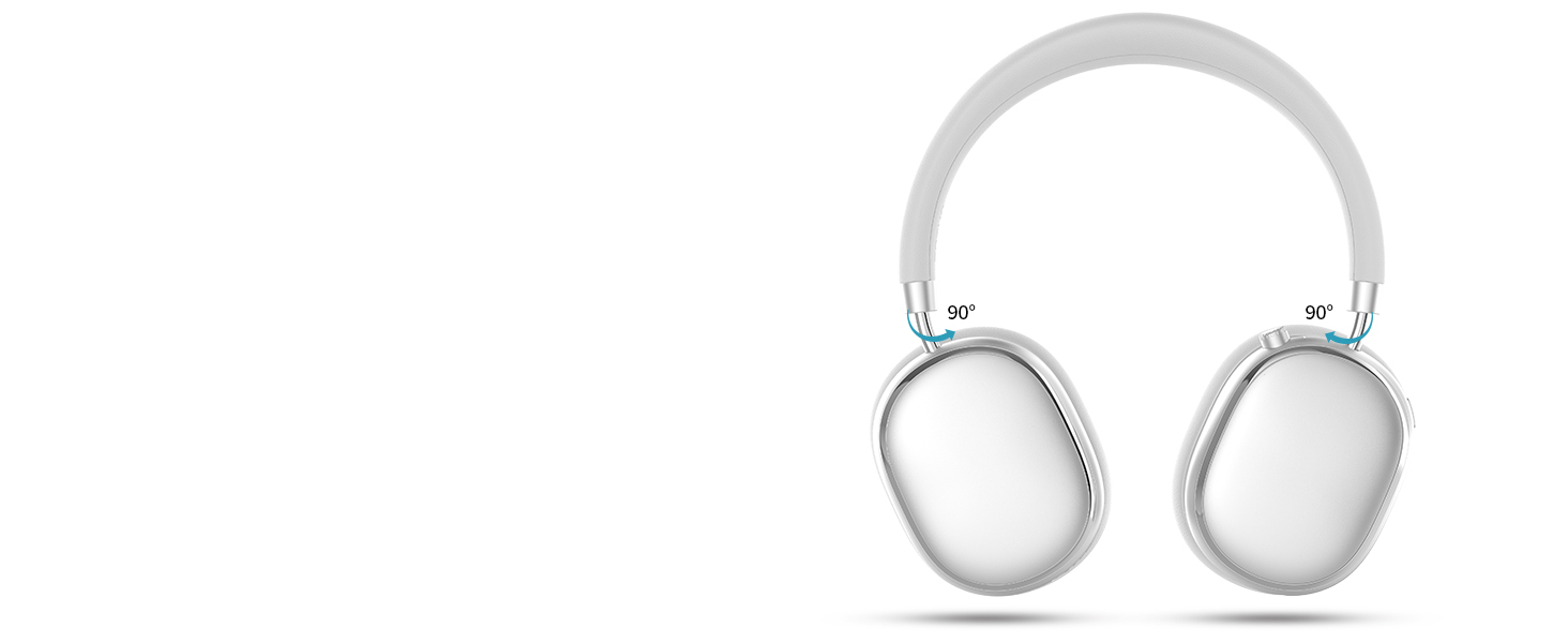 Навушники бездротові Bluetooth 6.0 NC95 з активним шумозаглушенням, сріблясті. До 120 годин роботи, налаштування EQ через додаток, для подорожей та спорту