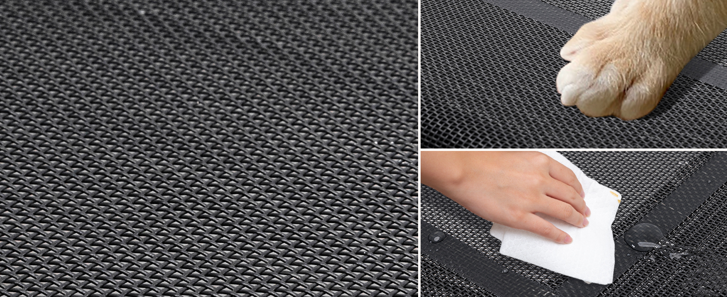 Зручне лежак для собак Nobleza Hundeliege Outdoor, M, 105x80x20 см, для відпочинку на вулиці, кемпінгу, чорного кольору