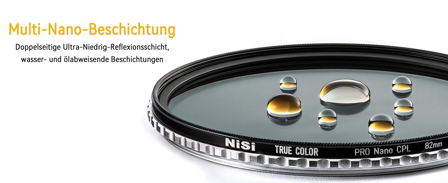 NiSi True Color CPL фільтр поляризаційний 67mm з багатошаровим нанопокриттям для об'єктивів камер
