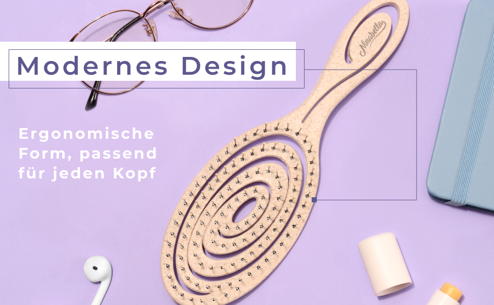 Гребінець для волосся Ninabella без пошкоджень - для жінок та чоловіків - розпушувач для кучерявого та довгого волосся - гребінець для волосся, натуральний, стандартний, кремовий