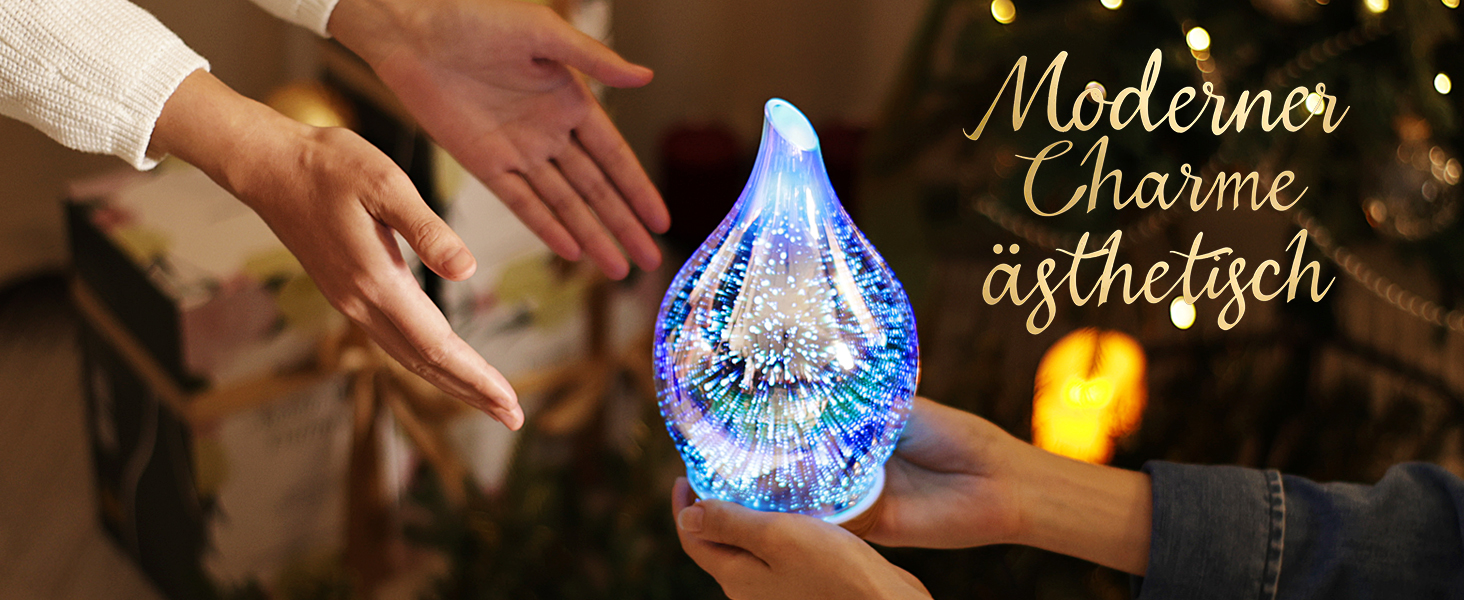 Дифузор ароматної олії Porseme Aroma Diffuser 500ml, скляний зволожувач повітря, ультразвуковий аромадифузор з LED-підсвіткою 7 кольорів, для ефірних олій, 15-21 год роботи, тихий, для дому (Rosegold) F2-500ml Rosegold Giant