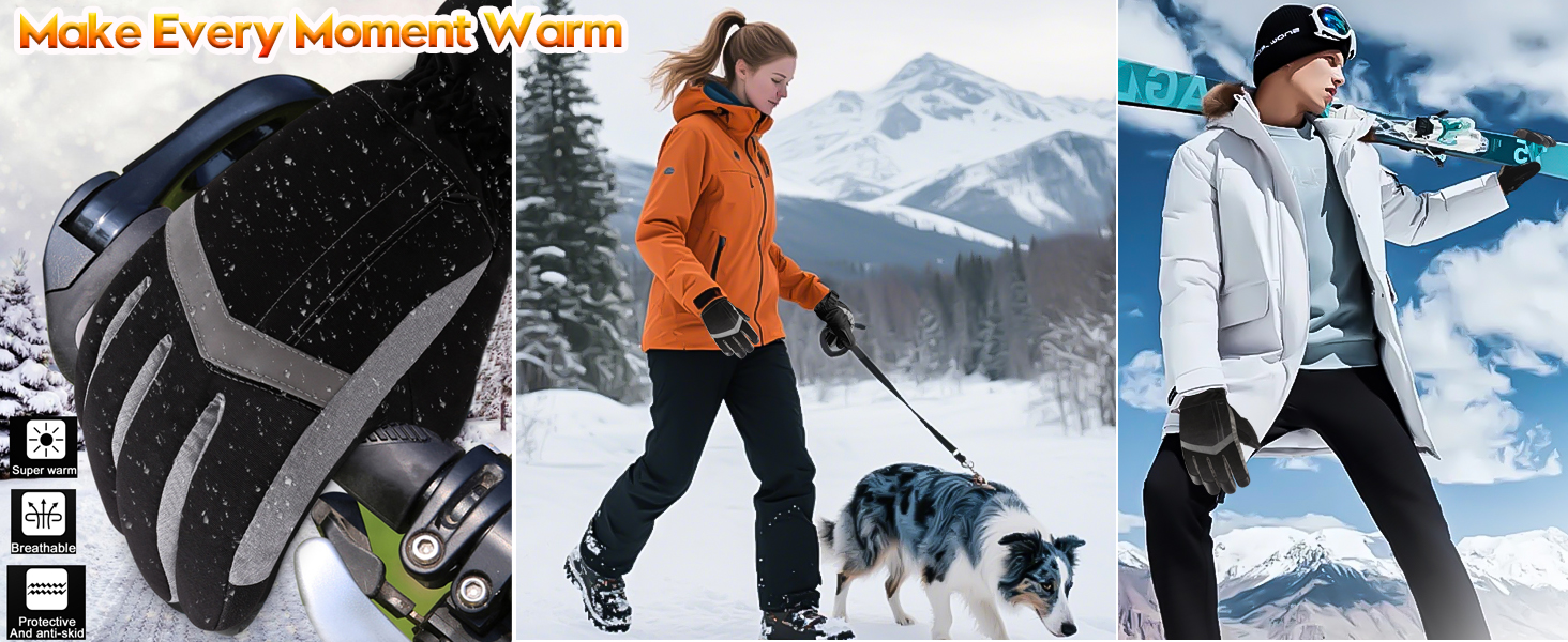 Обогревні рукавички SVPRO 5V 6000mAh - водонепроникні та вітронепроникні рукавички для катання на лижах, полювання, мотоциклів та піших прогулянок