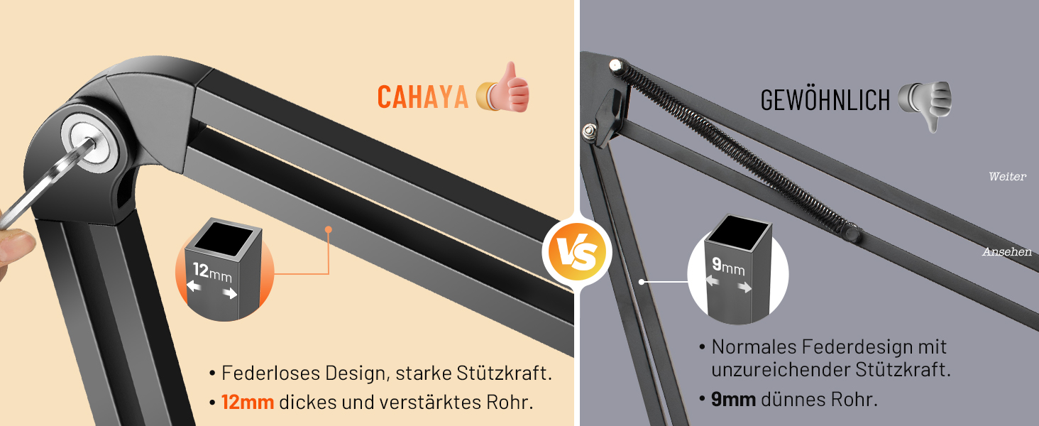 Підлокітник для мікрофона CAHAYA CY00380-1: регульований штатив з широкою основою, адаптер 3/8' - 5/8'
