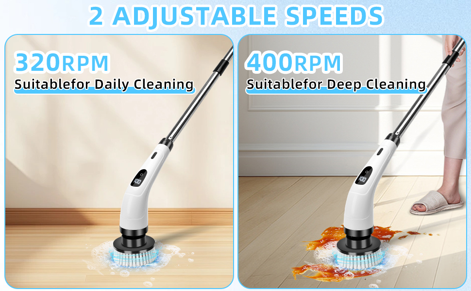 Електрична щітка для чищення Spin Scrubber бездротова з 8 змінними насадками, регульована ручка, для ванної, авто, кухні, плитки, підлоги