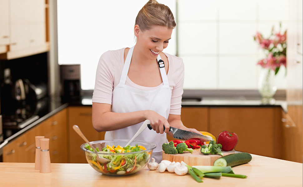 Ніж кухарський SHAN ZU з дамаської сталі AUS10, 67 шарів, професійний, японський, з ручкою G10, у подарунковій коробці