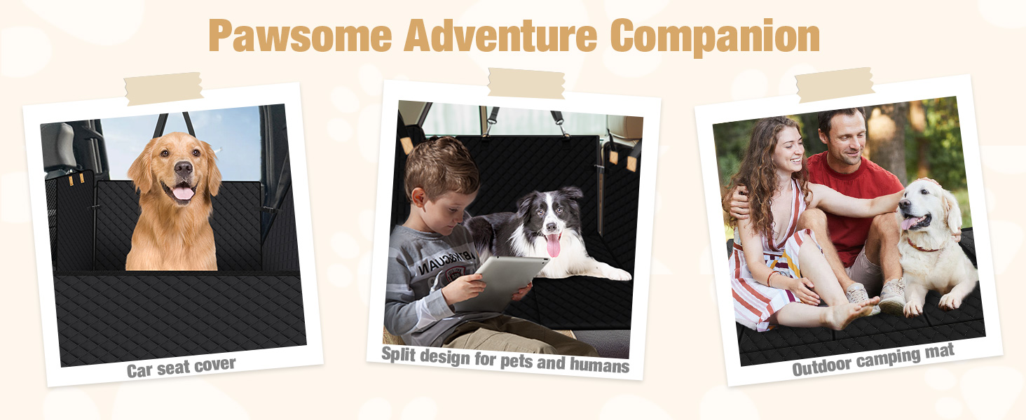 Накладка на сидіння автомобіля для собак Lekeinchi - водовідштовхувальна, стійка до подряпин, з 6 дерев'яними планками та ременями безпеки (140x77 см, камуфляж)