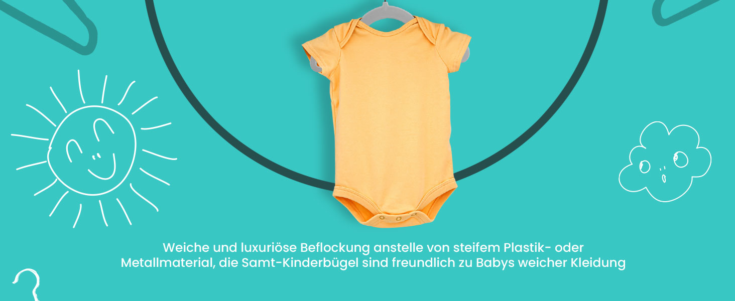 Плечики для дитячого одягу Utopia Home з велюру (30 шт.) – 27,9 см (11 дюймів) – міцні, неслизькі, сірі