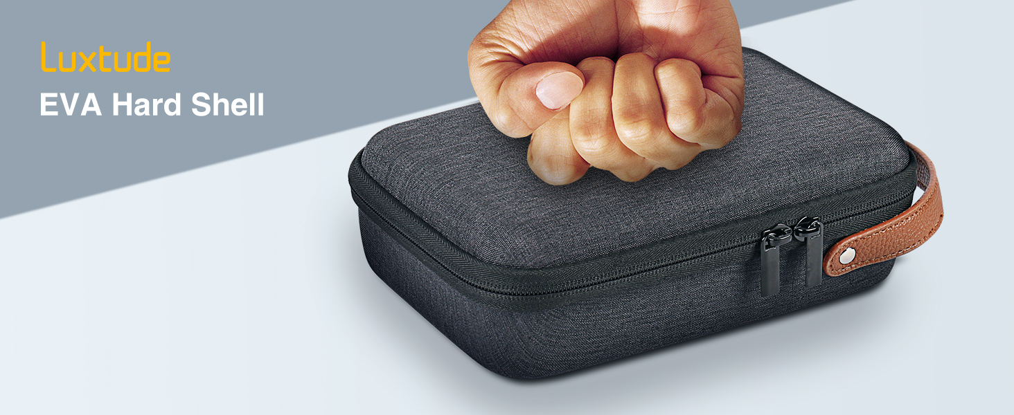 Органайзер для кабелів Luxtude: кейс для подорожей, захист для електроніки, компактна сумка для кабелів, зарядних пристроїв, повербанків та жорстких дисків (чорний)
