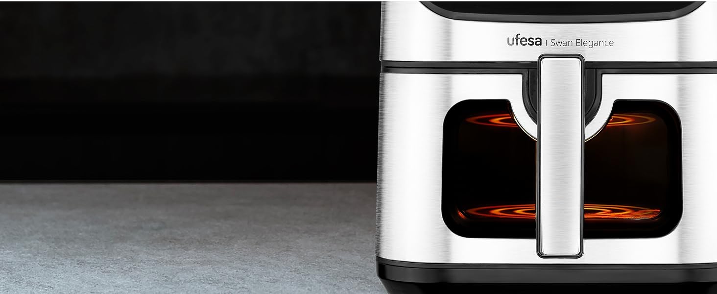 Фритюрниця Ufesa Phantom AF5000 з гарячим повітрям, 5л, Wi-Fi, LED-дисплей, 1500W, Amazon Exclusive
