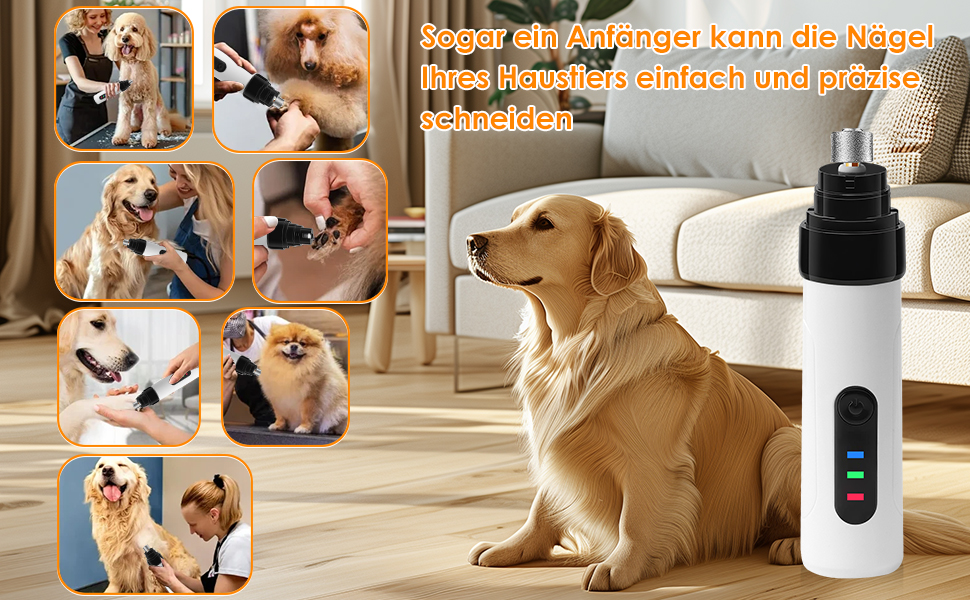 Електричний точило для кігтів собак Ntrjtrss USB, тихий точило для кігтів собак для великих, середніх та малих собак та котів