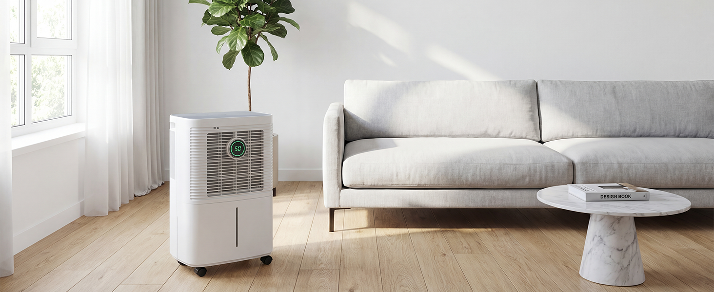 Електричний осушувач повітря 16л/24г з цифровим дисплеєм, таймером та безперервною подачею, для дому/підвалу