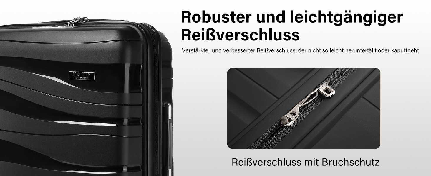 Набір валіз KONO 2 шт: велика валіза-тролі (56 см) + косметичка з поліпропілену, з 4 колесами та TSA-замком (кремовий білий)
